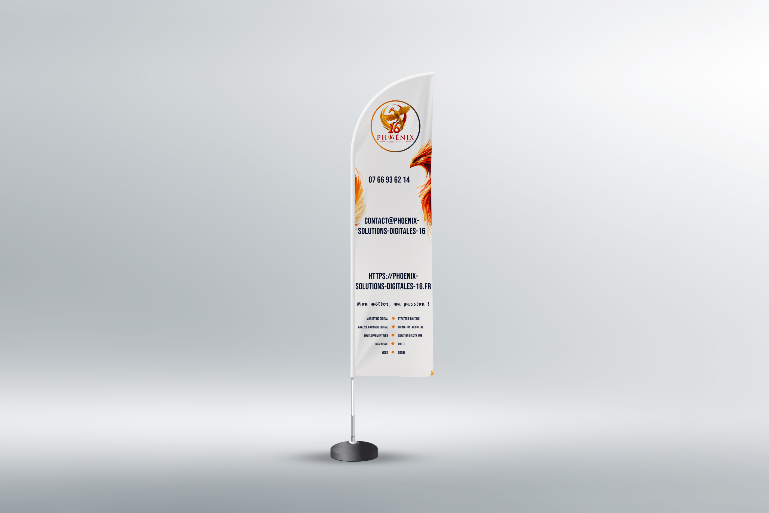 Mockup beach flag