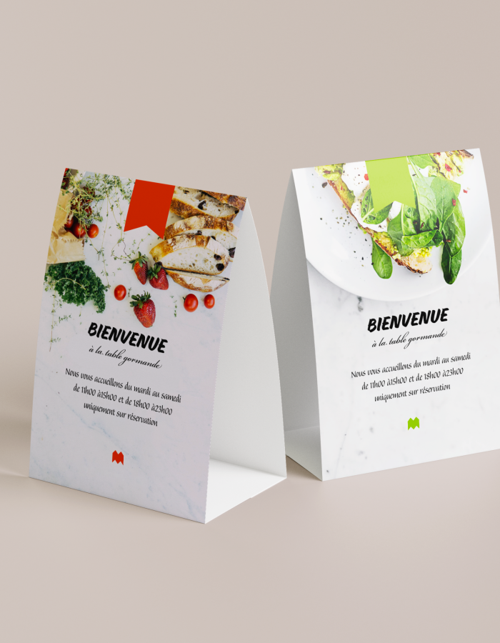 Mockup chevalets de table